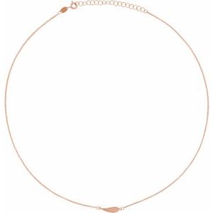 14K Rose Angel Wing 16-18" Necklace - BN & CO JEWELRY