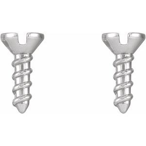 Sterling Silver Screw Earrings - BN & CO JEWELRY