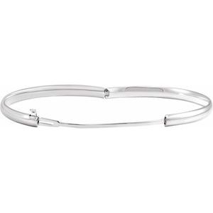 14K White Baby Bangle 5 1/2" Bracelet - BN & CO JEWELRY