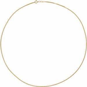 14K Yellow 1.3 mm Diamond Cut Box 18" Chain with Spring Ring - BN & CO JEWELRY