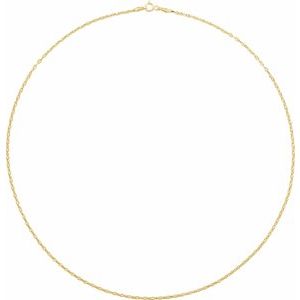 14K Yellow 1.8 mm Hollow Diamond-Cut Anchor 18" Chain - BN & CO JEWELRY