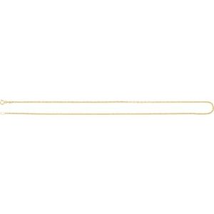14K Yellow 1.8 mm Hollow Diamond-Cut Anchor 18" Chain - BN & CO JEWELRY
