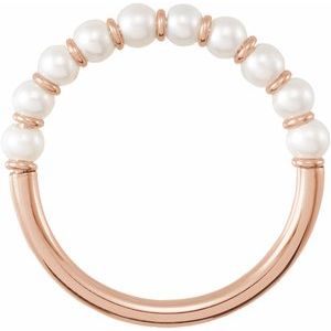 14K Rose Cultured Freshwater Pearl Ring Size 8 - BN & CO JEWELRY