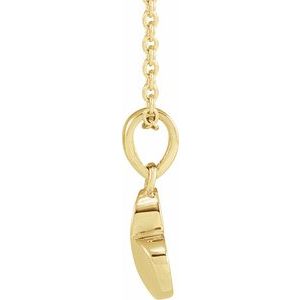 14K Yellow Heart 16-18" Necklace - BN & CO JEWELRY