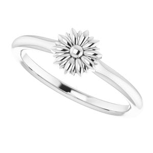 Sterling Silver Stackable Floral Ring - BN & CO JEWELRY