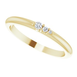 14K Yellow .05 CTW Diamond Graduated Stackable Ring - BN & CO JEWELRY