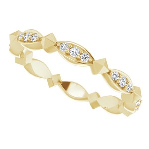 14K Yellow 1/4 CTW Natural Diamond Eternity Band Size 7 - BN & CO JEWELRY