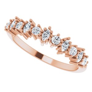 14K Rose 1/3 CTW Natural Diamond Anniversary Band - BN & CO JEWELRY