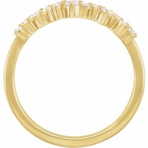 14K Yellow 1/4 CTW Lab-Grown Diamond Scattered Stackable Ring - BN & CO JEWELRY