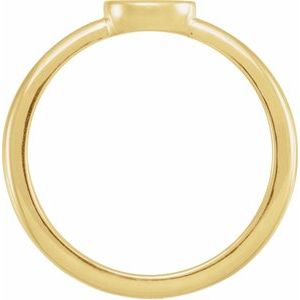 14K Yellow 6.75x5 mm Oval Engravable Ring - BN & CO JEWELRY
