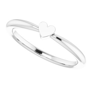 Sterling Silver 1-Heart Family Engravable Ring - BN & CO JEWELRY