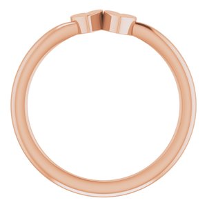 14K Rose 2-Heart Family Engravable Ring - BN & CO JEWELRY