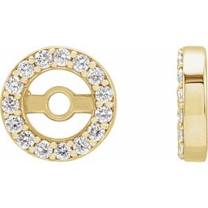 14K Yellow .08 CTW Natural Diamond Earring Jackets with 3.6 mm ID - BN & CO JEWELRY