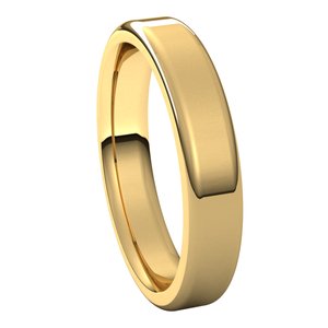 14K Yellow 4 mm Flat Comfort Fit Round Edge Band Size 8.5 - BN & CO JEWELRY