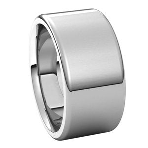 Sterling Silver 10 mm Flat Comfort Fit Round Edge Band Size 12 - BN & CO JEWELRY
