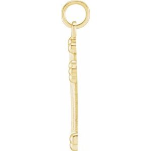 14K Yellow 17x11 mm Cross Pendant - BN & CO JEWELRY