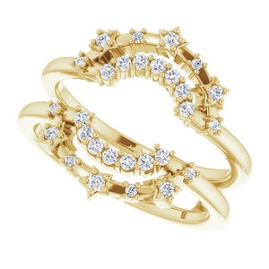 14K Yellow 1/5 CTW Natural Diamond Celestial Ring Guard - BN & CO JEWELRY