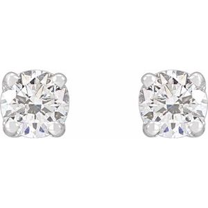 Sterling Silver 1/2 CTW Natural Diamond Stud Earrings - BN & CO JEWELRY