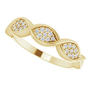 14K Yellow 1/10 CTW Natural Diamond Anniversary Band - BN & CO JEWELRY
