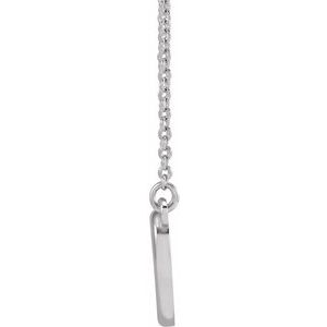 14K White 10.8x10 mm Heart 16" Necklace - BN & CO JEWELRY