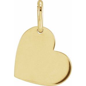 18K Yellow Vermeil 11x9 mm Engravable Heart Pendant - BN & CO JEWELRY