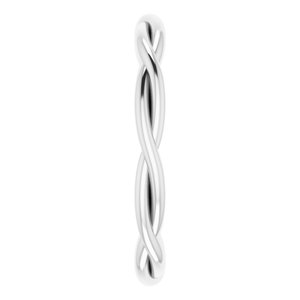 14K White 2.2 mm Woven-Design Band Size 8.5 - BN & CO JEWELRY