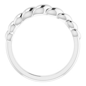 14K White Rope Dome Ring - BN & CO JEWELRY