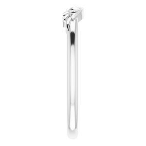 Platinum Stackable Angel Wings Ring - BN & CO JEWELRY