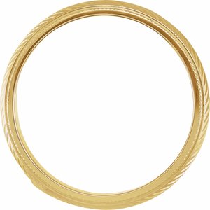 14K Yellow 6 mm Herringbone Band Size 10 - BN & CO JEWELRY