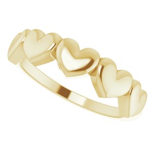 14K Yellow Heart Ring - BN & CO JEWELRY