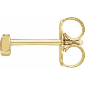 14K Yellow Shotgun Single Earring - BN & CO JEWELRY