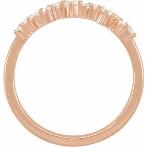 14K Rose 1/4 CTW Lab-Grown Diamond Scattered Stackable Ring - BN & CO JEWELRY