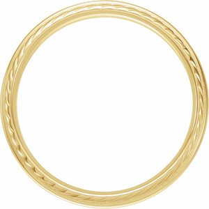 18K Yellow 6 mm Rope Edge Band Size 10.5 - BN & CO JEWELRY
