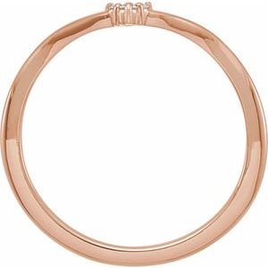 14K Rose .04 CTW Natural Diamond Matching Band - BN & CO JEWELRY