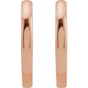 14K Rose 20 mm Huggie Hoop Earrings - BN & CO JEWELRY