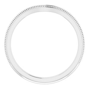 14K White Band for 4.8 mm Round Ring - BN & CO JEWELRY