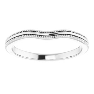 14K White Band for 4.8 mm Round Ring - BN & CO JEWELRY