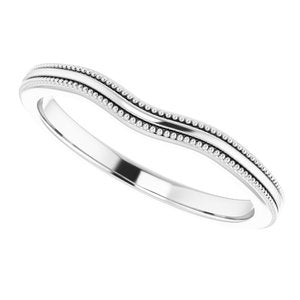 14K White Band for 4.8 mm Round Ring - BN & CO JEWELRY