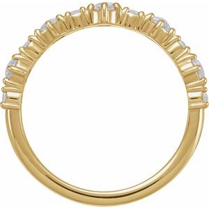 14K Yellow 3 mm Round 1/2 CTW Natural Rose-Cut Diamond Anniversary Band - BN & CO JEWELRY