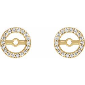 14K Yellow .08 CTW Natural Diamond Earring Jackets with 4.6 mm ID - BN & CO JEWELRY