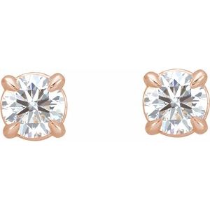 14K Rose 1/5 CTW Natural Diamond Claw-Prong Cocktail-Style Stud Earrings - BN & CO JEWELRY