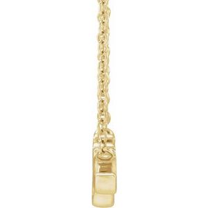 14K Yellow Lowercase Script Grace 18" Necklace - BN & CO JEWELRY