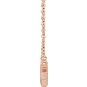 14K Rose Lowercase Script Gigi 18" Necklace - BN & CO JEWELRY