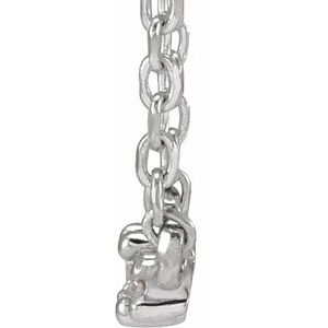 14K White .04 CTW Natural Diamond 18" Necklace - BN & CO JEWELRY