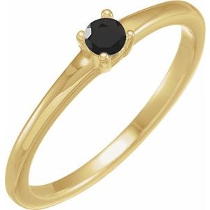 14K Yellow Natural Black Onyx Ring - BN & CO JEWELRY