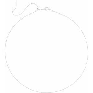 14K White 1 mm Adjustable Threader Bead 16-22" Chain - BN & CO JEWELRY