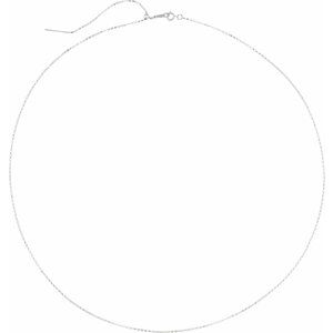 14K White 1mm Adjustable Threader Rolo 16-22" Chain - BN & CO JEWELRY