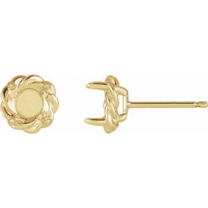 Each Round Claw-Prong Rope Earrings - BN & CO JEWELRY