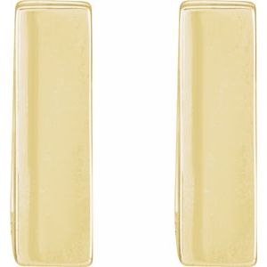 14K Yellow 10 mm Square Hoop Huggie Earrings - BN & CO JEWELRY