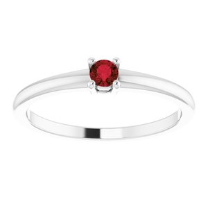 Sterling Silver Natural Garnet Mozambique Ring - BN & CO JEWELRY
